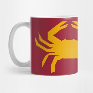 Radioactive Crab Logo Gold on Rad Mug